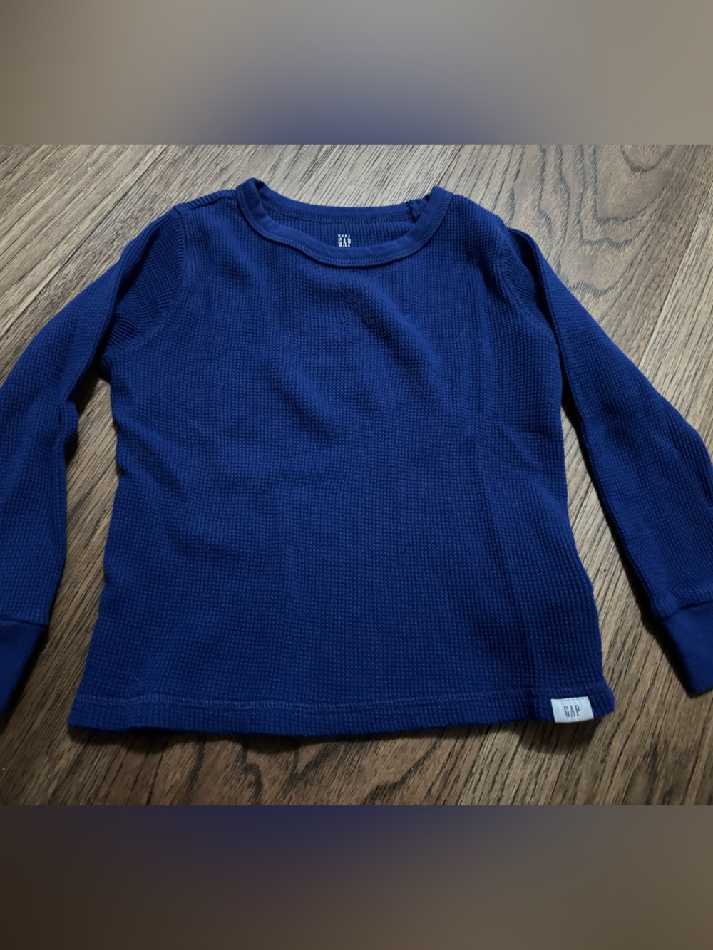 GAP Kids 4T Royal Blue Waffle Crewneck Sweater